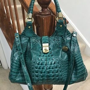 Brahmin Green handbag, shoulder bag, tote